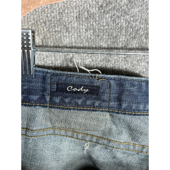 Vigoss Studio Cody Jeans Mens Size 44x34 Blue Cotton Distressed Denim Button Fly - Picture 4 of 16